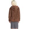 Volcom Women’s Lived in Lounge Phuz Up Sherpa Zip Fleece Jacket(Chocolate)
