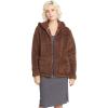 Volcom Women’s Lived in Lounge Phuz Up Sherpa Zip Fleece Jacket(Chocolate)