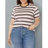 Volcom Women’s Party Pack Short Sleeve Striped Tee(Sand)