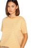 Volcom Women’s Party Pack Short Sleeve Striped Tee(Vintage Gold)
