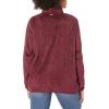 Volcom Women’s Pheelin Phuzzy Sherpa Crew Zip Fleece Sweatshirt(Burgundy)