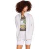 Volcom Women’s Pheelin Phuzzy Sherpa Crew Zip Fleece Sweatshirt(Lavender)
