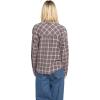 Volcom Womens Plaid to Meet U Long Sleeve Flannel Shirt(Dark Grey)