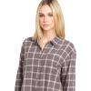 Volcom Womens Plaid to Meet U Long Sleeve Flannel Shirt(Dark Grey)
