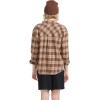 Volcom Womens Plaid to Meet U Long Sleeve Flannel Shirt(Vintage Brown)