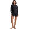 Volcom Women’s Simply Core Long Sleeve Rashguard UPF 50+(Black Tide)