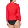 Volcom Women’s Simply Core Long Sleeve Rashguard UPF 50+(True Red)