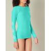 Volcom Women’s Simply Core Long Sleeve Rashguard UPF 50+(Turquoise)