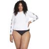 Volcom Women’s Simply Core Long Sleeve Rashguard UPF 50+(White Black)