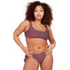 Volcom Women’s Simply Seamless Scoop Neck Swimsuit Bikini Top (Regular & Plus Sizes)(Eggplant)