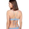 Volcom Women’s Simply Seamless Scoop Neck Swimsuit Bikini Top (Regular & Plus Sizes)(Washed Blue)