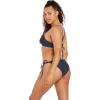 Volcom Women’s Simply Seamless Skimpy Tie Side Swimsuit Bikini Bottom(Midnight Blue)
