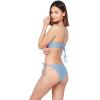 Volcom Women’s Simply Seamless Skimpy Tie Side Swimsuit Bikini Bottom(Washed Blue)