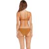 Volcom Womens Simply Seemless V Neck Swimsuit Bikini Top(Bronze)