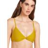Volcom Womens Simply Seemless V Neck Swimsuit Bikini Top(Moss)