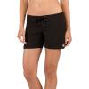 Volcom Women’s Simply Solid 5-Inch Swim Surf Boardshort(Black White)