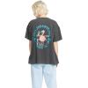 Volcom Womens Stones Throw Short Sleeve Boyfriend Tee – Organic Cotton Jersey T-Shirt(Black)