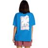 Volcom Womens Stones Throw Short Sleeve Boyfriend Tee – Organic Cotton Jersey T-Shirt(Royal)