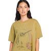 Volcom Womens Stones Throw Short Sleeve Boyfriend Tee – Organic Cotton Jersey T-Shirt(Seaweed Green)