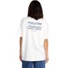 Volcom Womens Stones Throw Short Sleeve Boyfriend Tee – Organic Cotton Jersey T-Shirt(Star White)