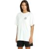 Volcom Womens Stones Throw Short Sleeve Boyfriend Tee – Organic Cotton Jersey T-Shirt(Star White White)