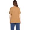 Volcom Womens Stones Throw Short Sleeve Boyfriend Tee – Organic Cotton Jersey T-Shirt(Vintage Brown)