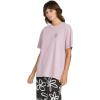 Volcom Womens Stones Throw Short Sleeve Boyfriend Tee – Organic Cotton Jersey T-Shirt(Violet Ice)