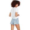 Volcom Womens Stoney Stretch Cut Off Denim Short(Retro Blue)