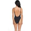 Volcom Womens Strappy One-Piece Swimsuit – Convertible Adjustable Straps, Eco-True Greenlon Fabric with Logo Badge(Black)