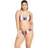Volcom Womens Stretch V-Neck Bikini Top – Sustainable Swim Top with Adjustable Straps and Removable Cups(Multi)