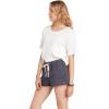 Volcom Womens Strutin Stone Elastic Waist Short(Midnight Blue)