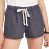 Volcom Womens Strutin Stone Elastic Waist Short(Midnight Blue)