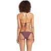 Volcom Womens Tri Bikini Top – Sustainable Slide-tri Swim Top with Adjustable Halter and Removable Cups(Eggplant)