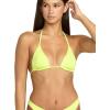 Volcom Womens Tri Bikini Top – Sustainable Slide-tri Swim Top with Adjustable Halter and Removable Cups(Island Green)