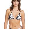 Volcom Womens Tri Bikini Top – Sustainable Slide-tri Swim Top with Adjustable Halter and Removable Cups(Midnight Lily)