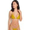 Volcom Womens Tri Bikini Top – Sustainable Slide-tri Swim Top with Adjustable Halter and Removable Cups(Moss)