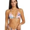 Volcom Womens Tri Bikini Top – Sustainable Slide-tri Swim Top with Adjustable Halter and Removable Cups(Multi Tropic)
