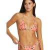 Volcom Womens Tri Bikini Top – Sustainable Slide-tri Swim Top with Adjustable Halter and Removable Cups(Sunset)