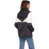 Volcom Women’s Wind Stoned Lightweight Quarter Zip Windbreaker Jacket(Black/White)