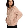 Volcom Women’s Wind Stoned Lightweight Quarter Zip Windbreaker Jacket(Wet Sand)