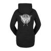 Volcom womens Costus Pollover Baselayer Hooded Fleece Snow Sweatshirt(Black S4)