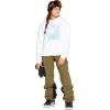 Volcom womens Essential Hooded Snowboard Riding Fleece Hoodie(White S5)