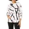 Volcom womens Iconic Stone Hooded Fleece Sweatshirt(Black White)