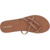 Volcom womens New School Strappy Flip Flop Sandal – Flat Slide With Comfort Foam Footbed(Cog-cognac)