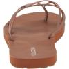 Volcom womens New School Strappy Flip Flop Sandal – Flat Slide With Comfort Foam Footbed(Cog-cognac)