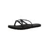 Volcom womens New School Strappy Flip Flop Sandal – Flat Slide With Comfort Foam Footbed(New Black Out)
