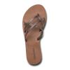 Volcom womens New School Strappy Flip Flop Sandal – Flat Slide With Comfort Foam Footbed(New Brown)
