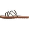 Volcom womens New School Strappy Flip Flop Sandal – Flat Slide With Comfort Foam Footbed(Old Gold)