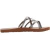 Volcom womens New School Strappy Flip Flop Sandal – Flat Slide With Comfort Foam Footbed(Old Gold)