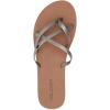 Volcom womens New School Strappy Flip Flop Sandal – Flat Slide With Comfort Foam Footbed(Old Gold)